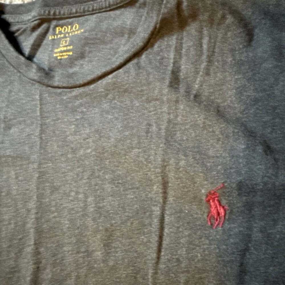 Polo Ralph Lauren Men's Gray Long Sleeve Size L with Red Pony Logo